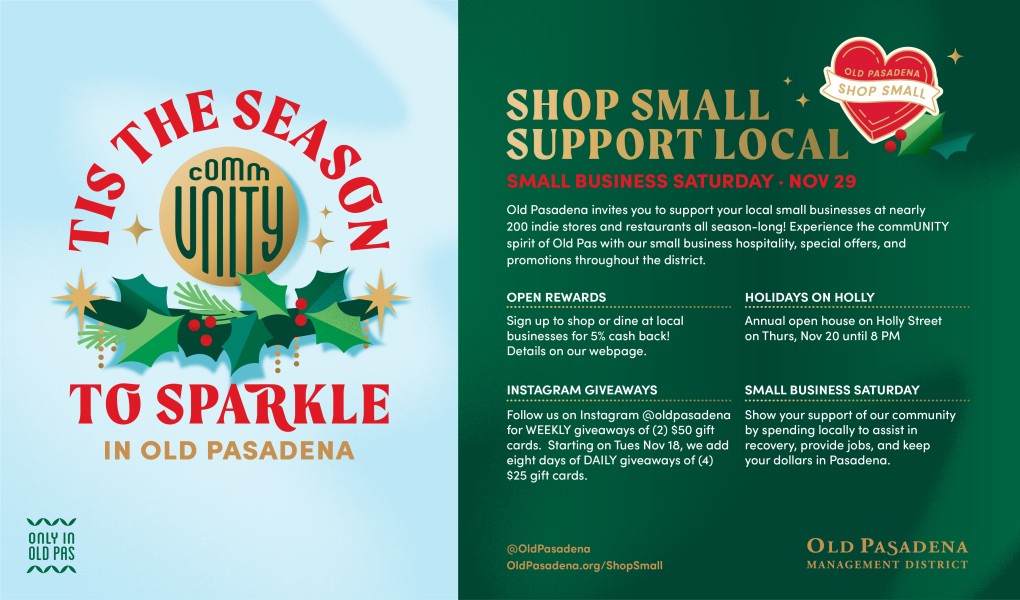   Shop Small - Support Local in Old Pasadena