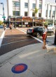 Sidewalk decal on Fair Oaks Avenue